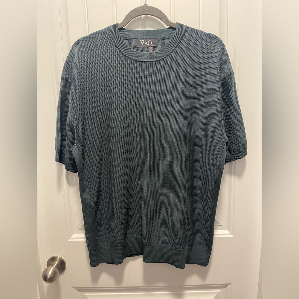 WAO
Size Large 
NWT 
Textured Knit Tee In Green